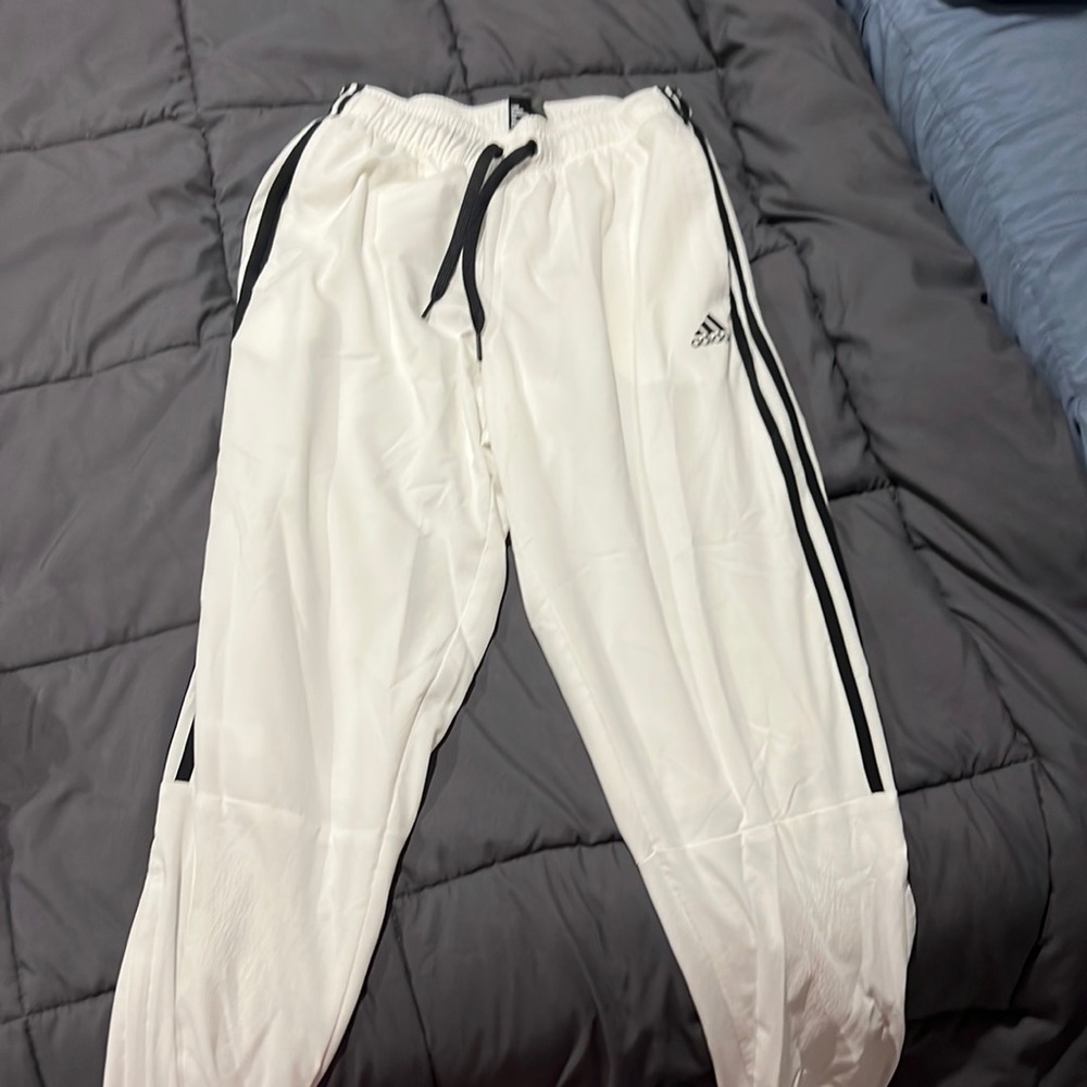 Mens Adidas White Joggers Size Medium